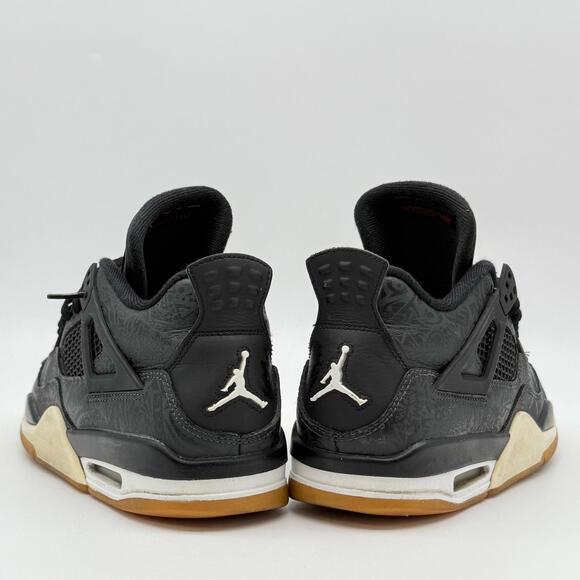 Nike Air Jordan 4 Retro GS 'Laser Black Gum' Youth Size 7 - Picture 11 of 13